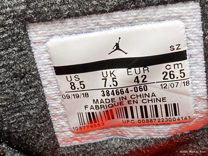 Retro Air OG 6 Infrared 384664-060 Black Jordan 0819